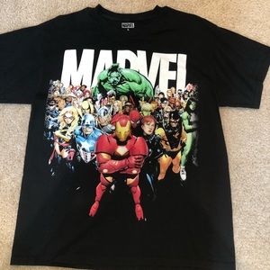 Marvel Mens Comic Superhero T-Shirt Sz Large